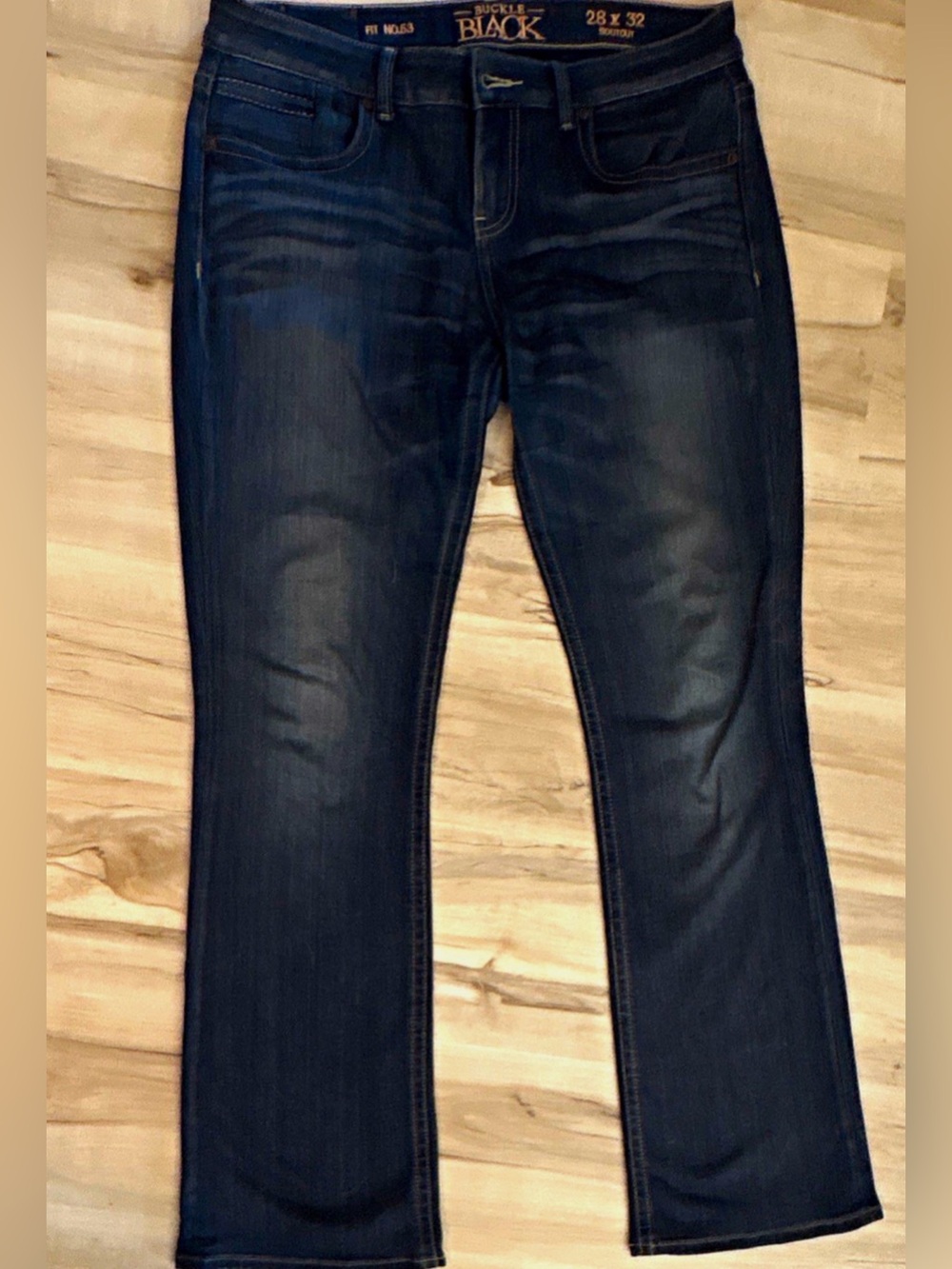 Buckle Black Fit No. 53 Bootcut Jeans 28x32 Dark Wash Rayon Blend Stretch